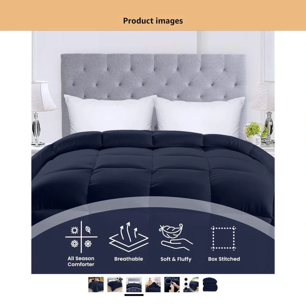 Elegant Navy Comforter by Utopia